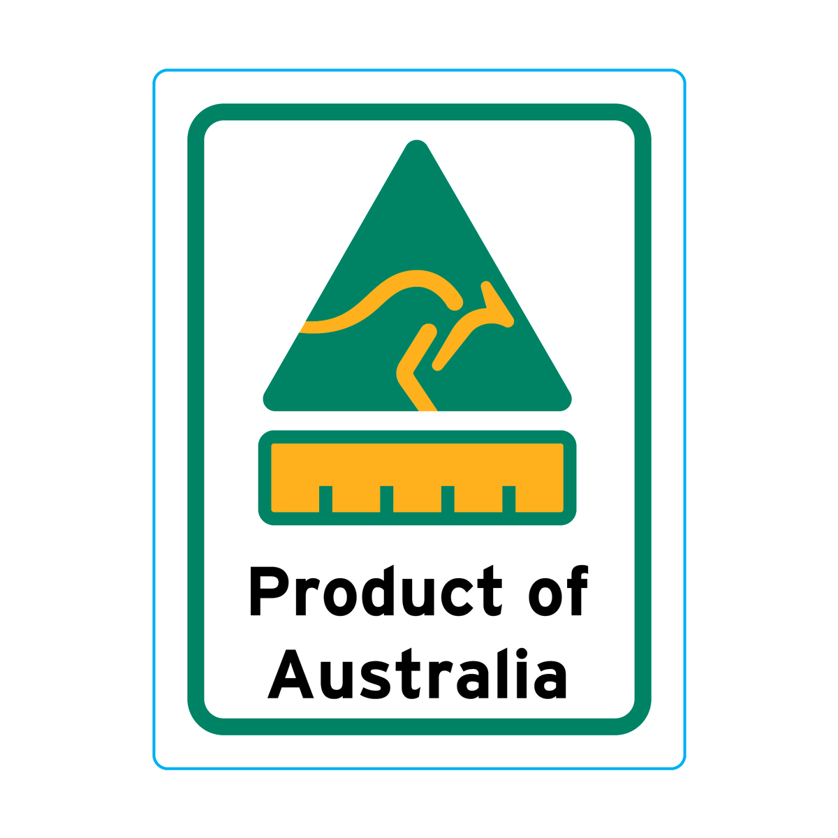 Product Of Australia Stickers 1.9cm x 2.5cm