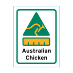 Australian Chicken Stickers – 1.9cm x 2.5cm - Country Of Origin Stickers