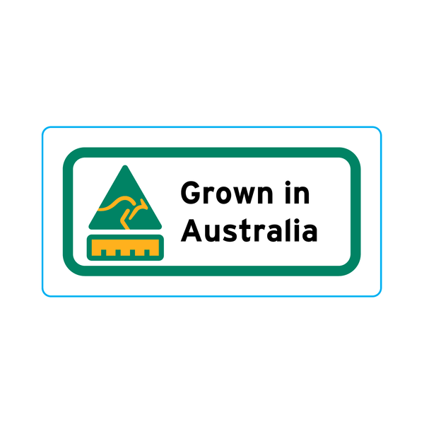 Grown In Australia Stickers – 2cm x 1cm - Country Of Origin Stickers