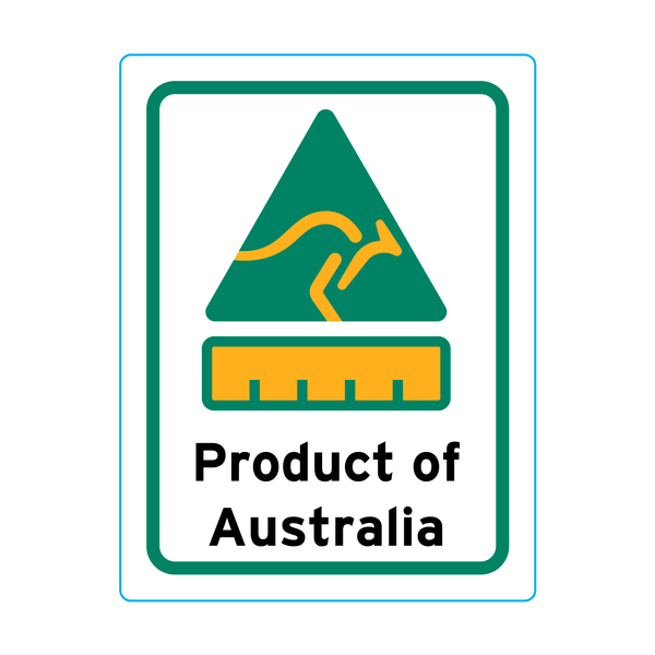 Product Of Australia Stickers – 1.9cm x 2.5cm - Country Of Origin Stickers